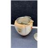 Image 4 : Biscuit Barrel, Cheese Lid Dish, C and S Spring Melory-Paragon, and Vintage Lucite Mirrored Vanity