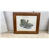 Image 2 : Two Framed Wildlife Pictures: Balke Green-Winged Teal and Quail in Snow Scene, Largest 15 × 18”