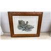 Image 5 : Two Framed Wildlife Pictures: Balke Green-Winged Teal and Quail in Snow Scene, Largest 15 × 18”
