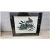 Image 6 : Two Framed Wildlife Pictures: Balke Green-Winged Teal and Quail in Snow Scene, Largest 15 × 18”