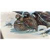 Image 8 : Two Framed Wildlife Pictures: Balke Green-Winged Teal and Quail in Snow Scene, Largest 15 × 18”