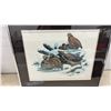 Image 9 : Two Framed Wildlife Pictures: Balke Green-Winged Teal and Quail in Snow Scene, Largest 15 × 18”