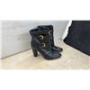 Image 11 : Black Faux Fur-Trimmed Winter Boots, Sz 9, 3 Pairs of Women's Flats, Sz 8.5 and 9, Black Ankle