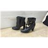 Image 15 : Black Faux Fur-Trimmed Winter Boots, Sz 9, 3 Pairs of Women's Flats, Sz 8.5 and 9, Black Ankle