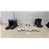Image 1 : Black Faux Fur-Trimmed Winter Boots, Sz 9, 3 Pairs of Women's Flats, Sz 8.5 and 9, Black Ankle