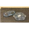 Image 5 : 5-Piece Vintage Cambridge Caprice Moonlight Blue Glass and 4-Piece Depression Glass