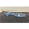 Image 6 : 5-Piece Vintage Cambridge Caprice Moonlight Blue Glass and 4-Piece Depression Glass