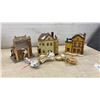 Image 2 : 3 Christmas Light Up Houses 8” H x 7” W, and Power Cords