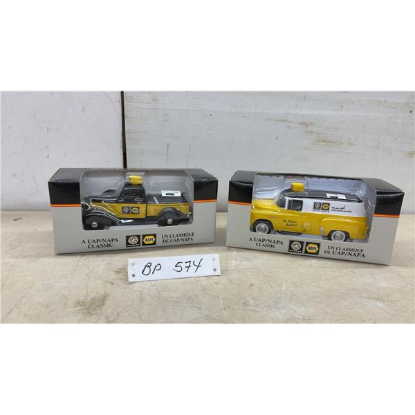 Two NAPA Die-Cast Metal Banks: 1936 Dodge Truck and 1957 Dodge Panel Van