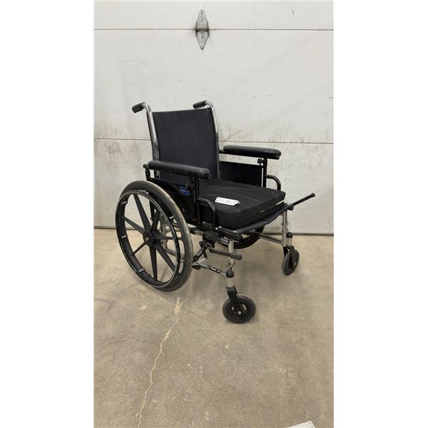 Invacare Wheelchair with Black Seat and Back, Black Wheels