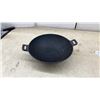 Image 2 : Cast Iron Wok and J.A. Henckels International 6-Piece Knife Set with Block and Sharpening Steel.