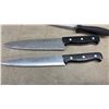 Image 7 : Cast Iron Wok and J.A. Henckels International 6-Piece Knife Set with Block and Sharpening Steel.