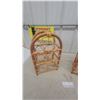 Image 2 : Pair of Rattan Arched Wine Racks, 6-Bottle Capacity Each