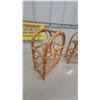 Image 3 : Pair of Rattan Arched Wine Racks, 6-Bottle Capacity Each