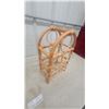 Image 5 : Pair of Rattan Arched Wine Racks, 6-Bottle Capacity Each