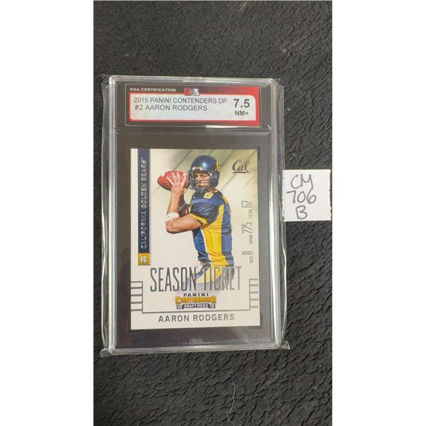Graded Aaron Rodgers Draft Picks Football Card