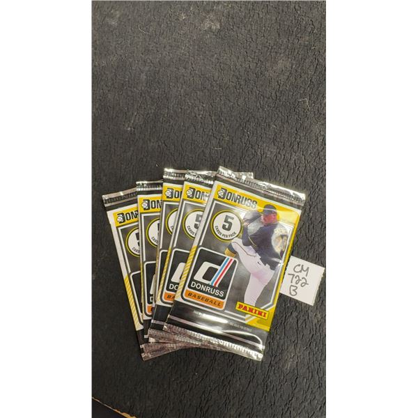 5 Sealed 2024 Donruss Baseball Packs