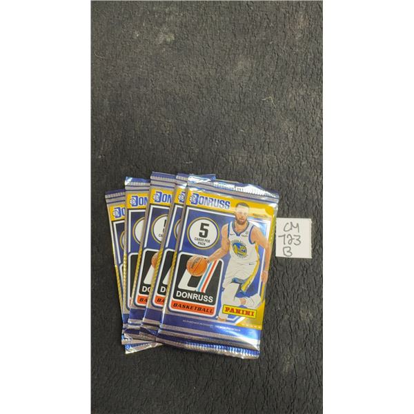 5 Sealed 2024-25 Donruss Basketball Packs