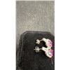 Image 4 : 1.0 Carat Pink Simulated Diamond CZ Halo Stud Earrings in 925 Sterling Silver, White Gold Overlay