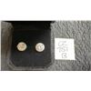 Image 1 : 1.0ct Simulated Diamond CZ Halo Stud Earrings in 925 Sterling Silver, White Gold Overlay