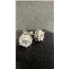 Image 3 : 1.0ct Simulated Diamond CZ Halo Stud Earrings in 925 Sterling Silver, White Gold Overlay