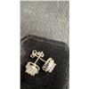 Image 5 : 1.0ct Simulated Diamond CZ Halo Stud Earrings in 925 Sterling Silver, White Gold Overlay