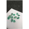 Image 3 : 2.3 Carat Natural Emerald Untreated Pear Cut, 12 Stones, Retail $650