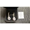 Image 1 : 925S 2.0ct Each Pear Cut Simulated Diamond Halo Dangle Earrings, In Sterling Silver with White