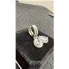 Image 4 : 925S 2.0ct Each Pear Cut Simulated Diamond Halo Dangle Earrings, In Sterling Silver with White