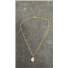Image 4 : 18K Gold Plated 10.0ct Oval Cut Simulated Diamond (CZ) 2-Piece Necklace and Stud Earrings