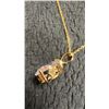 Image 6 : 18K Gold Plated 10.0ct Oval Cut Simulated Diamond (CZ) 2-Piece Necklace and Stud Earrings