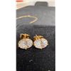 Image 8 : 18K Gold Plated 10.0ct Oval Cut Simulated Diamond (CZ) 2-Piece Necklace and Stud Earrings