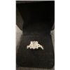 Image 2 : 925 Sterling Silver 1.0ct Princess Cut Simulated Diamond CZ Halo Twist Ring, Size 7, White Gold