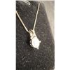 Image 4 : 0.6ct Simulated Diamond CZ Necklace, 16”-18”, Sterling Silver with White Gold Overlay