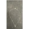 Image 5 : 0.6ct Simulated Diamond CZ Necklace, 16”-18”, Sterling Silver with White Gold Overlay