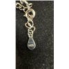 Image 6 : 0.6ct Simulated Diamond CZ Necklace, 16”-18”, Sterling Silver with White Gold Overlay