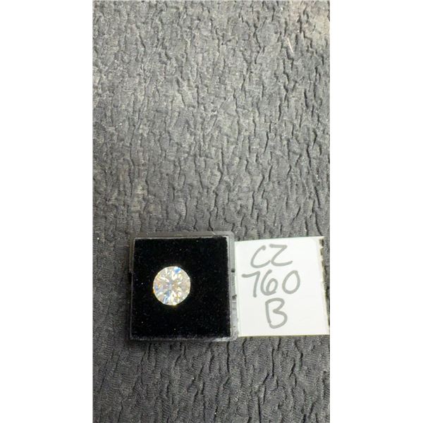 3.0 Carat Moissanite Lab Diamond, Round Brilliant Cut, GH-VVS1, with GRA Report, Retail $810