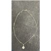 Image 6 : 2.0ct Moissanite Lab Diamond Wave Halo Necklace, 925 Sterling Silver, White Gold Overlay, 16”-18”