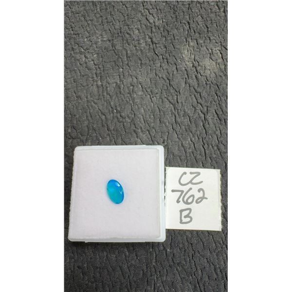 1.0 Carat Natural Blue Untreated Oval Cut Opal Gemstone, 6.5mm x 9.8mm, Retail $140