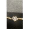 Image 2 : 18K Gold Plated 4.0ct Heart Cut Simulated Diamond (CZ) Bracelet, 6 1/2” - 7 1/4” Long