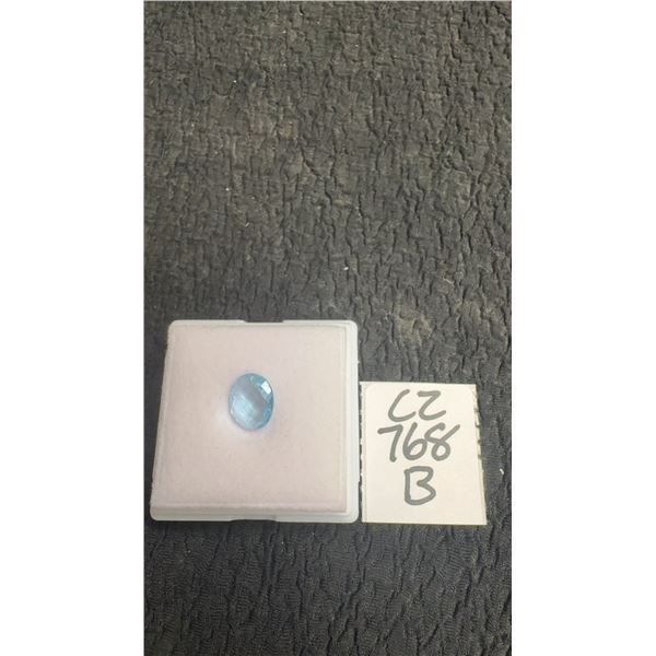 3.2 Carat Natural Swiss Blue Topaz, Untreated, Oval Cut, 8.7mm x 10.7mm, Retail $400