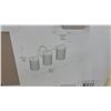 Image 3 : Luca 3-Light Vanity Bar, Chrome Finish, Clear Glass, 20.5” W x 7.9” H