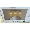 Image 4 : Luca 3-Light Vanity Bar, Chrome Finish, Clear Glass, 20.5” W x 7.9” H