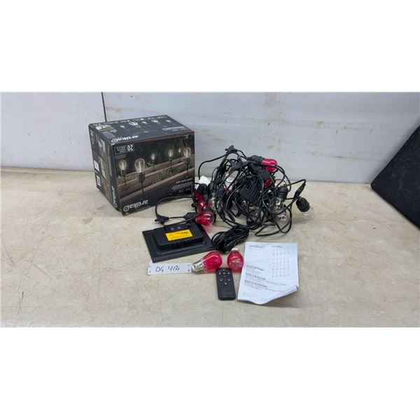 Artika PO-48863 20-Foot LED String Lights, Solar Panel, Remote, and Manual