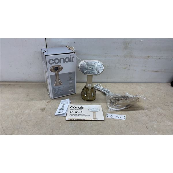 Conair Smart Technology 2-in-1 Steamer and Iron with Boost Setting Iron, Box, and Guides