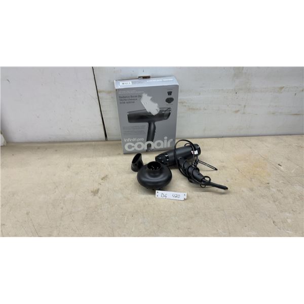 InfinitiPRO Conair Radiance Boost Dryer, Diffuser, Concentrator, and Power Cord