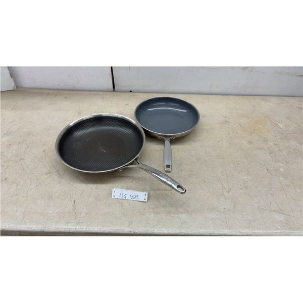 Two Stainless Steel Frying Pans: Tramontina 10” and British Royal 8” Nonstick