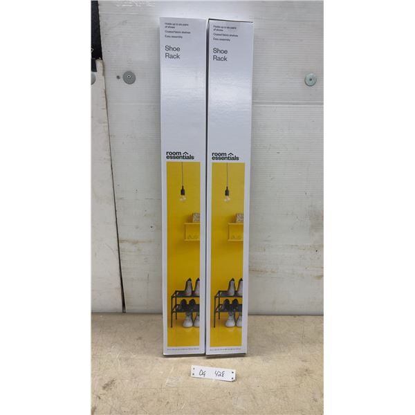 Two Room Essentials Shoe Racks, 34” L x 11 3/8” W x 13 1/4” H