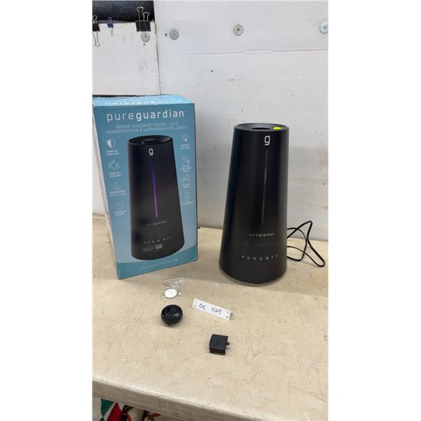 Pure Guardian Warm and Cool Mist + UV-C Intelligent Ultrasonic Humidifier