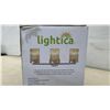 Image 3 : Luca Lightica 3-Light Vanity Bar, Chrome Finish, Clear Glass, A19 LED, 3000K, 20.5” W x 7.9” H